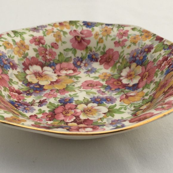 James Kent Du Barry Chintz Fruit Dessert Bowl - Picture 2 of 10